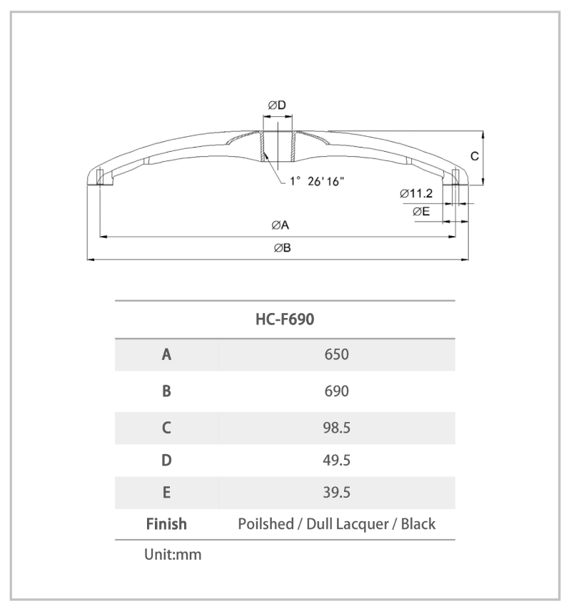 HC-F690 Aluminum Chair Base
