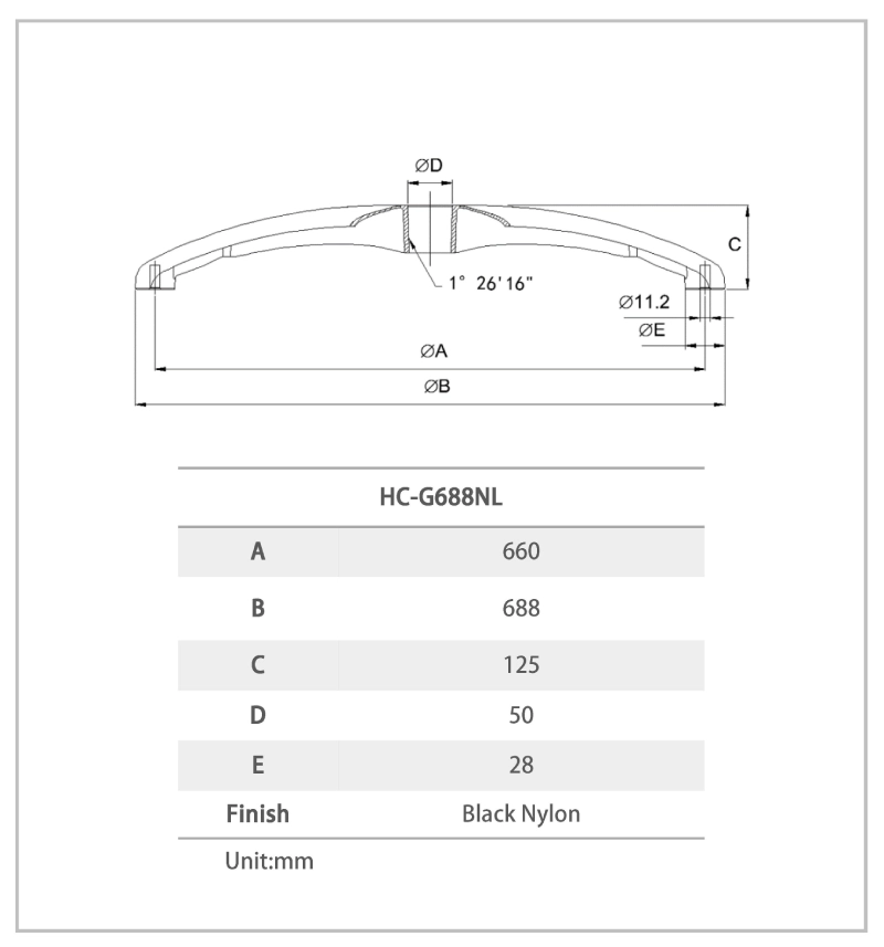 HC-G688NL Nylon chair base