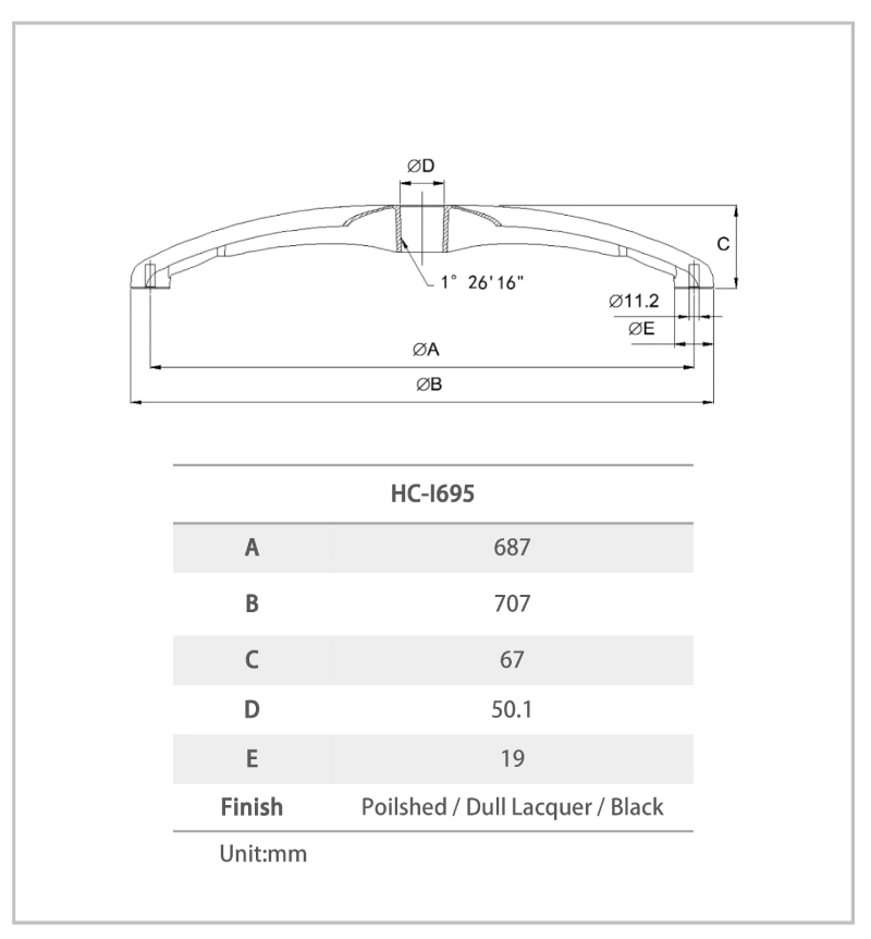 HC-I695 Aluminum Chair Base